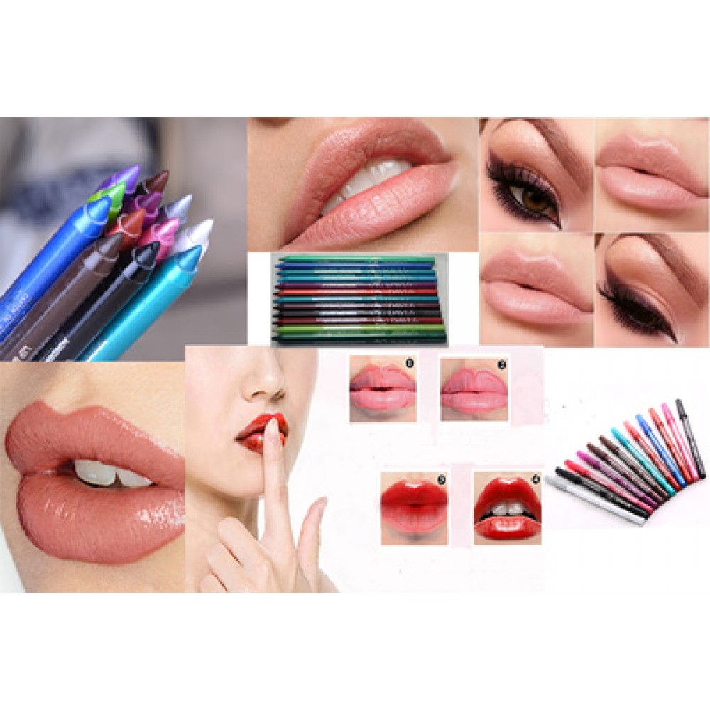 Davis 2 In One Waterproof Lip Liner and Eyeliner Pencil