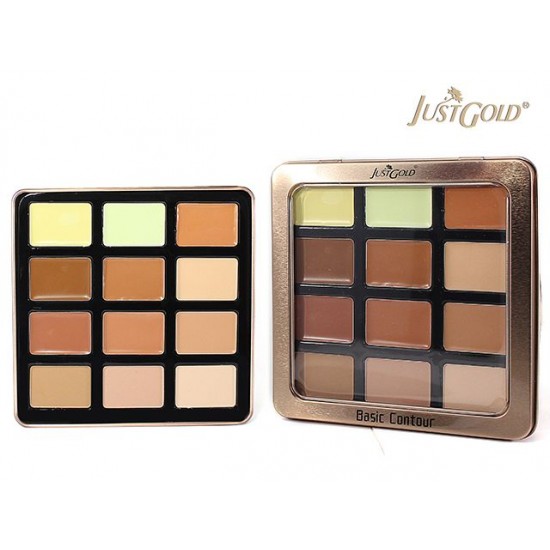 Just Gold Eye-Shadow Palette with 9 creamy and 3 powder contour